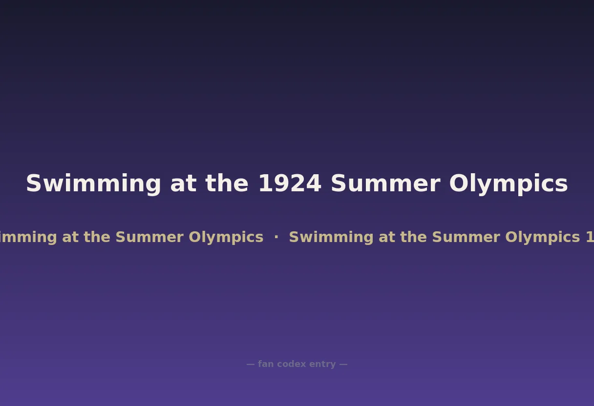Swimming at the 1924 Summer Olympics