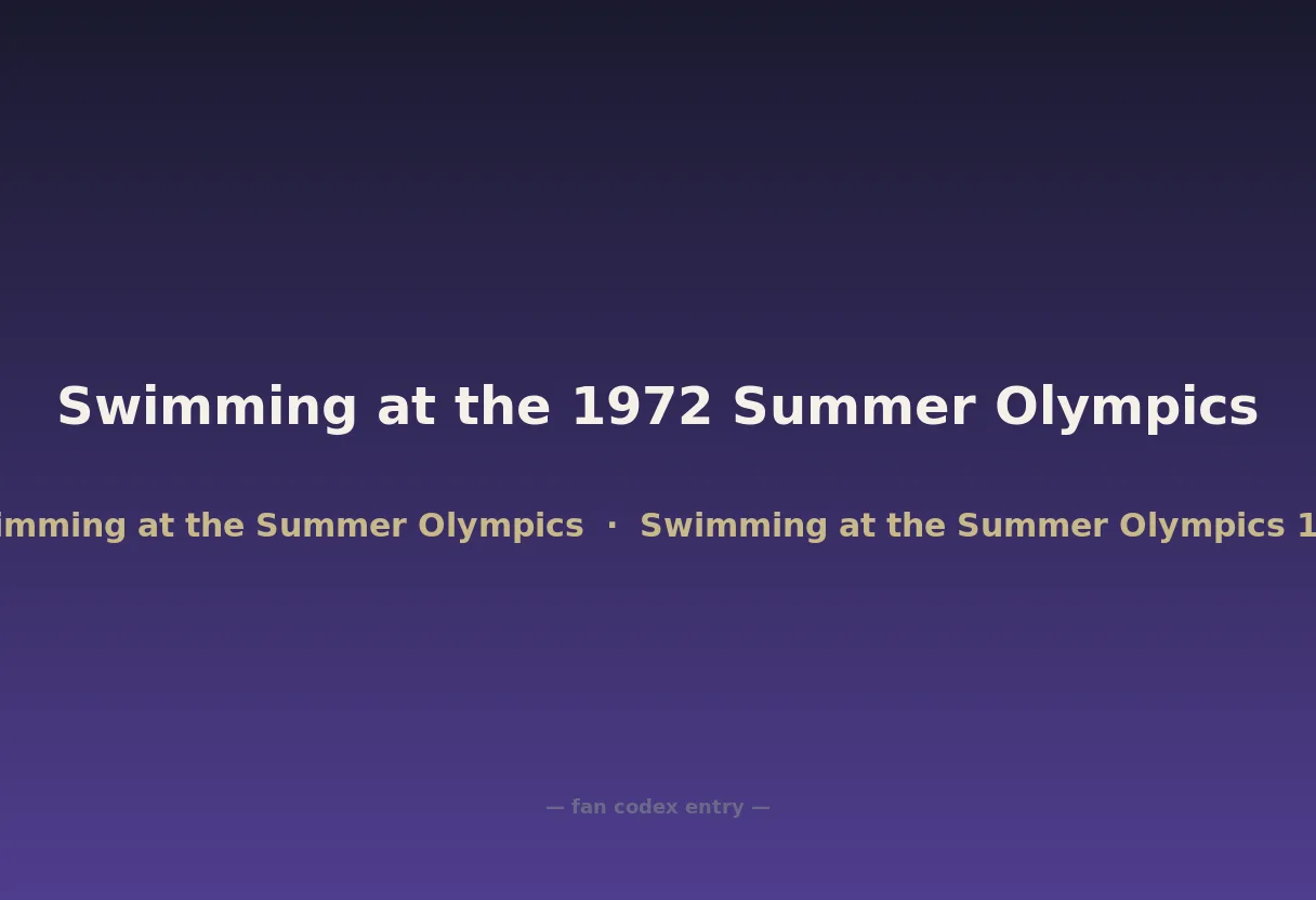 Swimming at the 1972 Summer Olympics